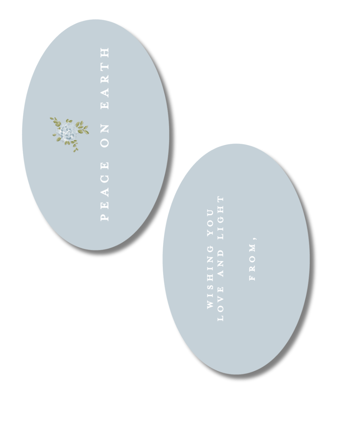 Blue Oval Gift Tag