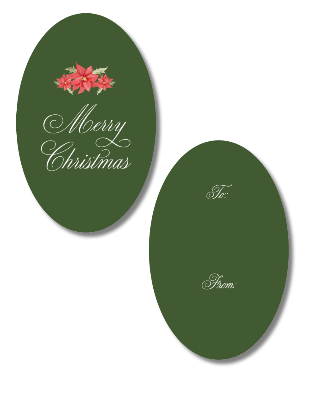 Green Oval Gift Tag