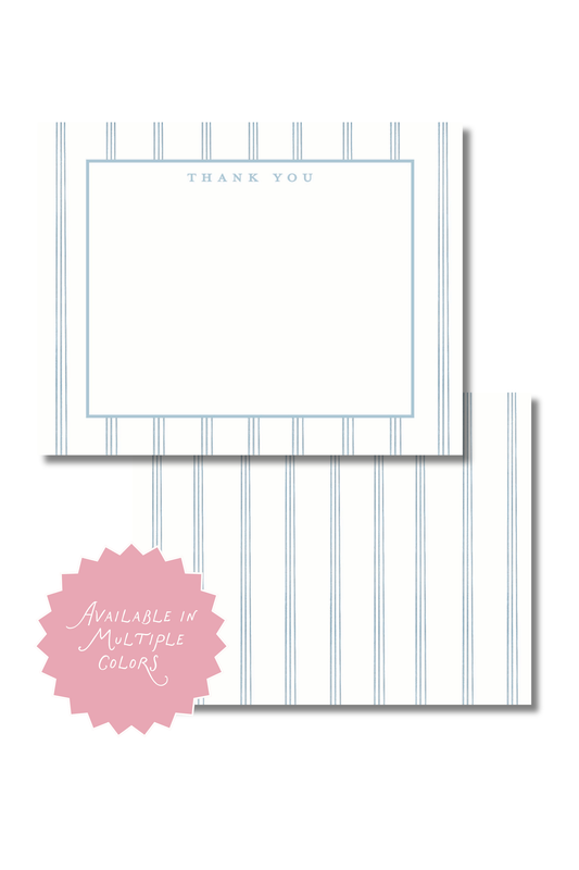 Pastel Stripe Thank You Note