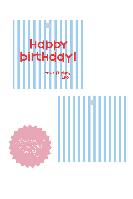 Striped Gift Tag