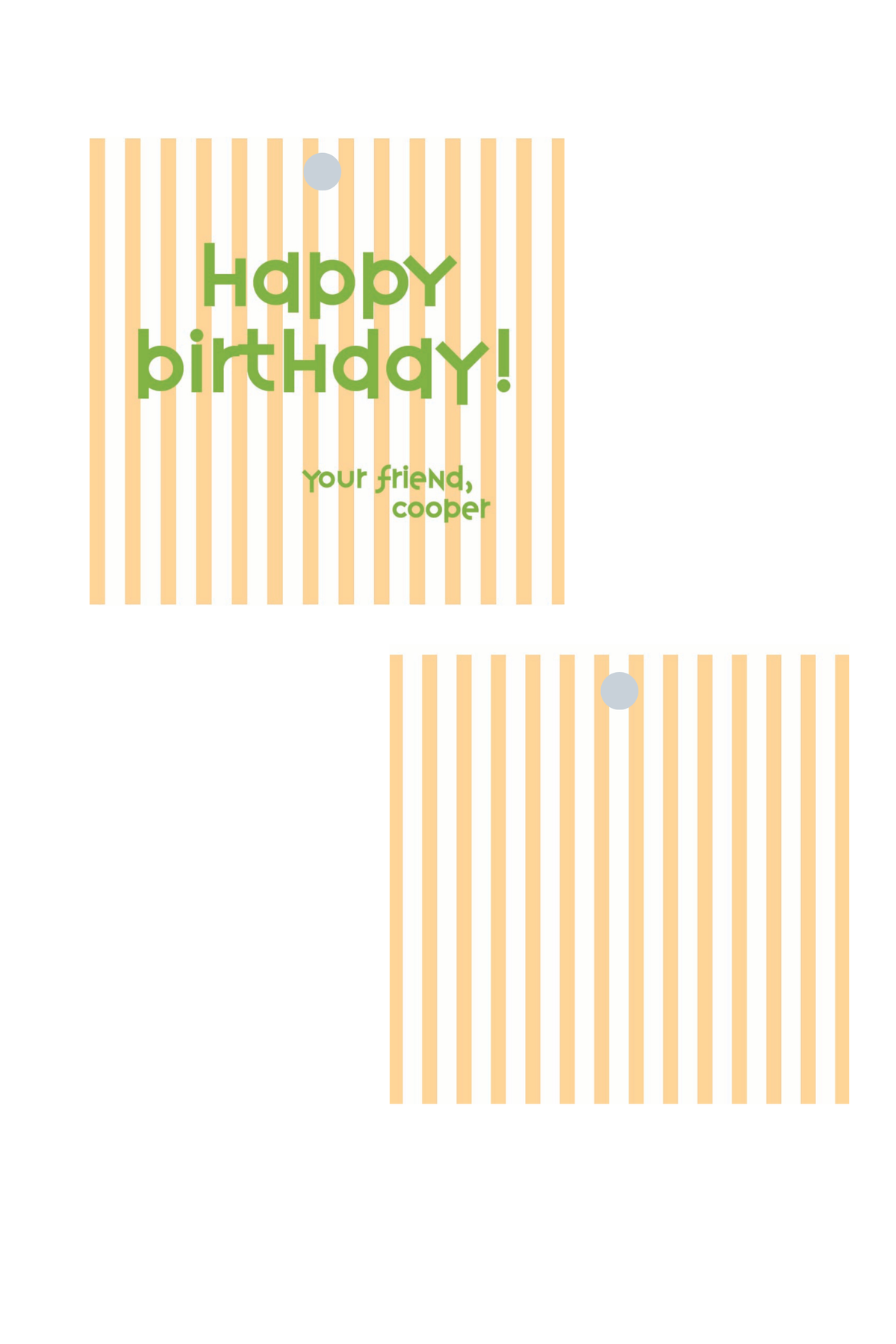 Striped Gift Tag