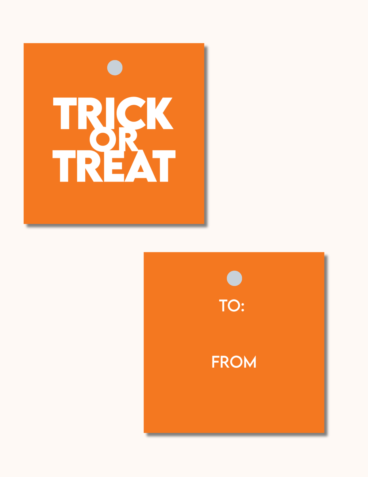 Trick or Treat Halloween Tag