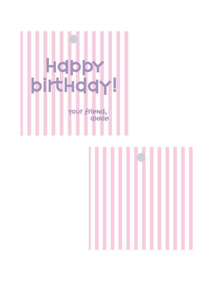 Striped Gift Tag