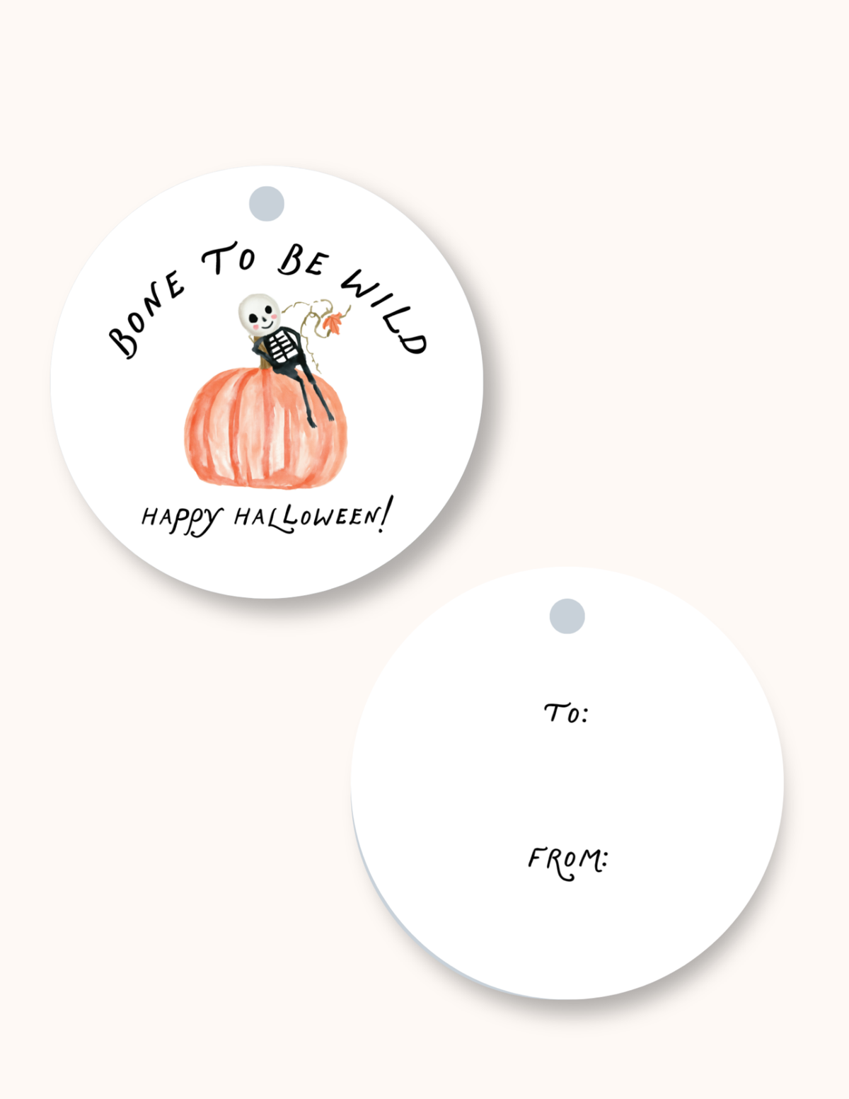 Bone to Be Wild Halloween Tag