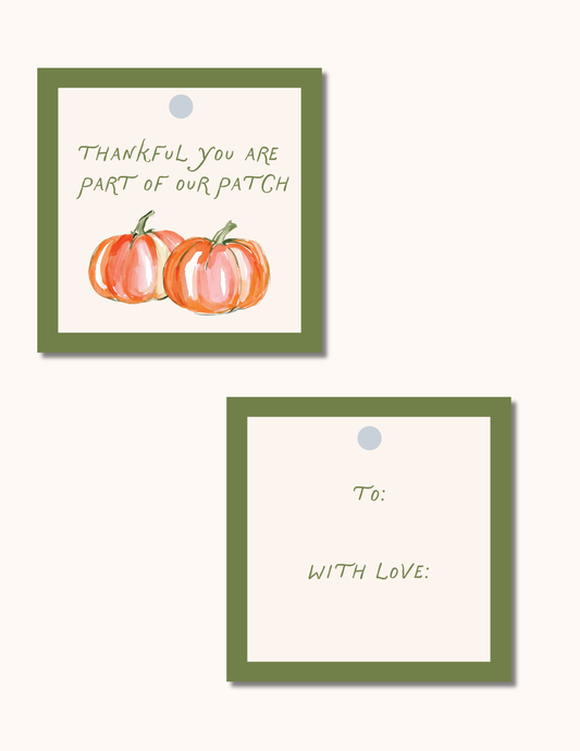 Pumpkin Patch Thanksgiving Gift Tag