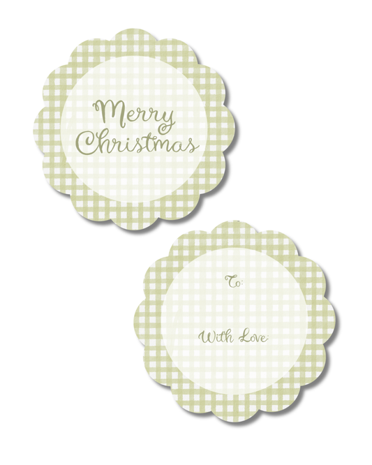 Gingham Greetings Gift Tag