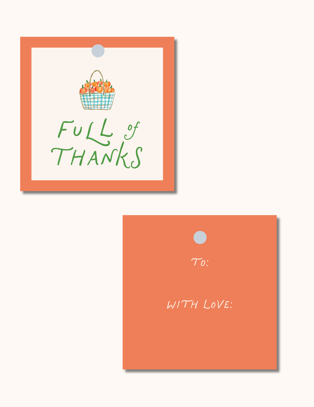 Full of Thanks Gift Tag