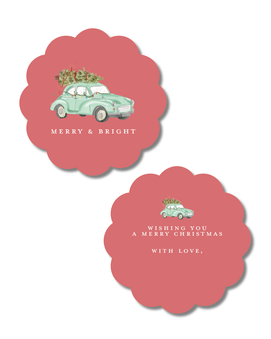 Festive Car Gift Tag